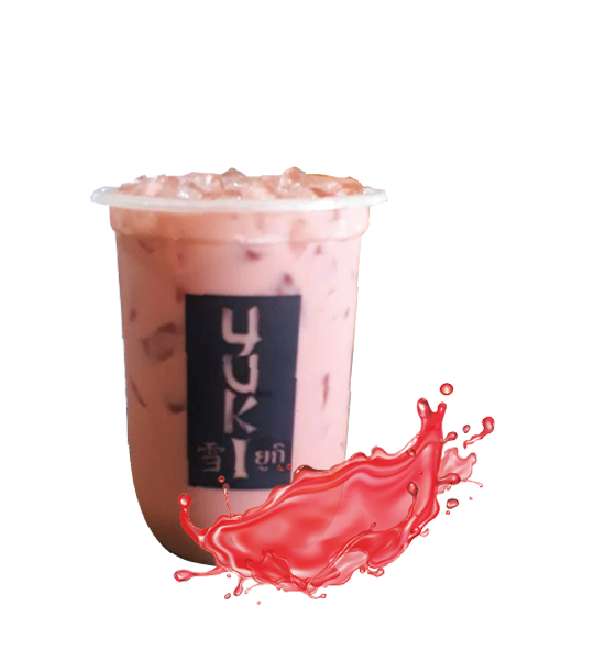 Pink milk tea